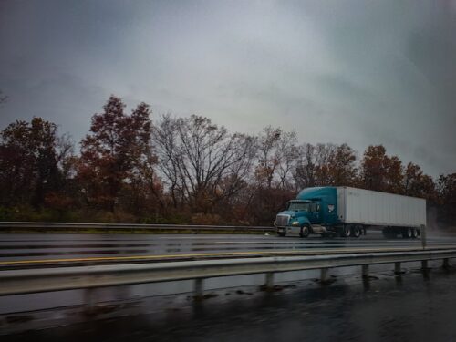 truck on road