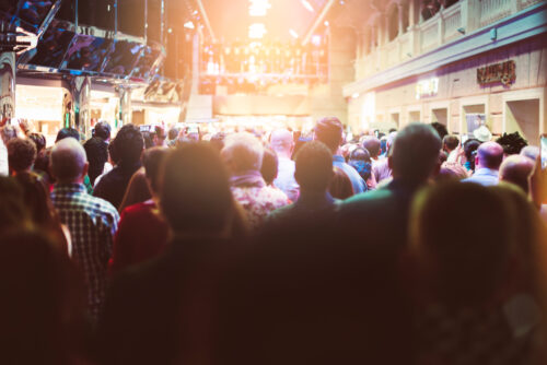 background of crowd people walking together